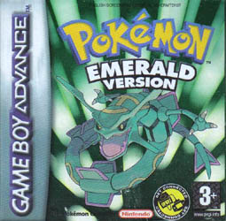 boite du jeu pokemon emeraude sur nintendo game boy advance